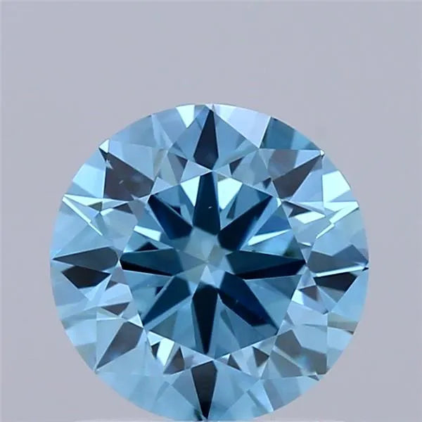 1.13ct Round Lab Grown Diamond (Colour Fancy Vivid Blue, Clarity VS1, Cut ID, IGI Certified)