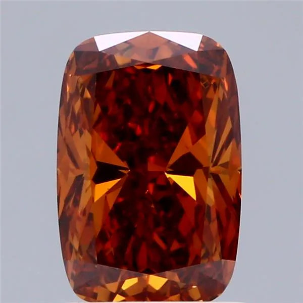 1.14ct Cushion brilliant Lab Grown Diamond (Colour Fancy Orange, Clarity VVS2, IGI Certified)