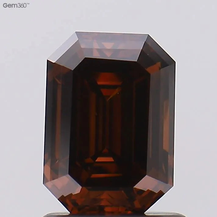 1.14ct Emerald Lab Grown Diamond (Colour Fancy Brown, Clarity VS2, IGI Certified)
