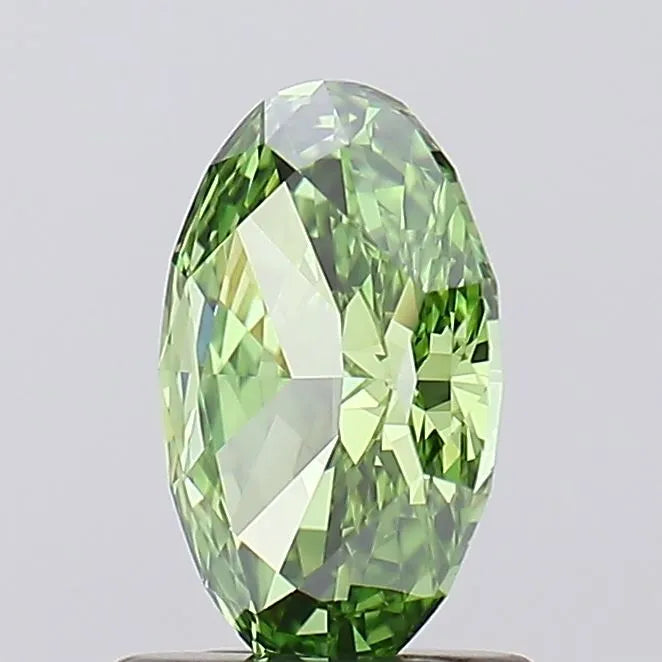 1.14ct Oval Lab Grown Diamond (Colour Fancy Vivid Green, Clarity FL, IGI Certified)