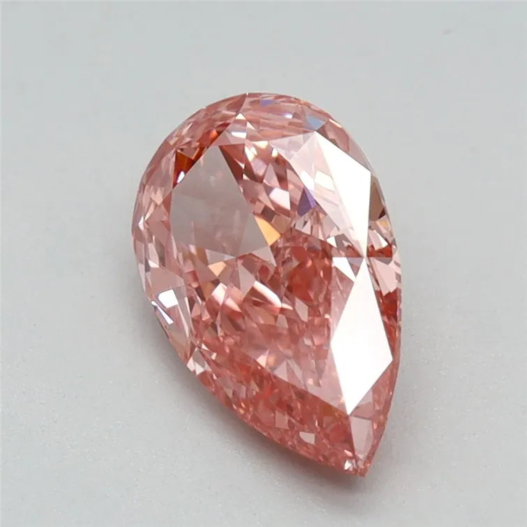 1.14ct Pear Lab Grown Diamond (Colour Fancy Vivid Pink, Clarity VVS2, IGI Certified)
