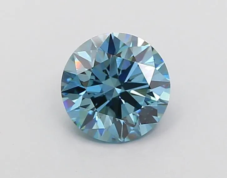 1.14ct Round Lab Grown Diamond (Colour Fancy Vivid Blue, Clarity VS1, Cut ID, IGI Certified)