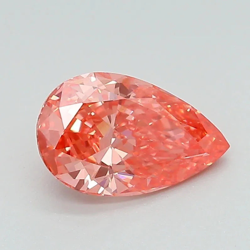 1.15ct Pear Lab Grown Diamond (Colour Fancy Vivid Pink, Clarity VVS2, IGI Certified)