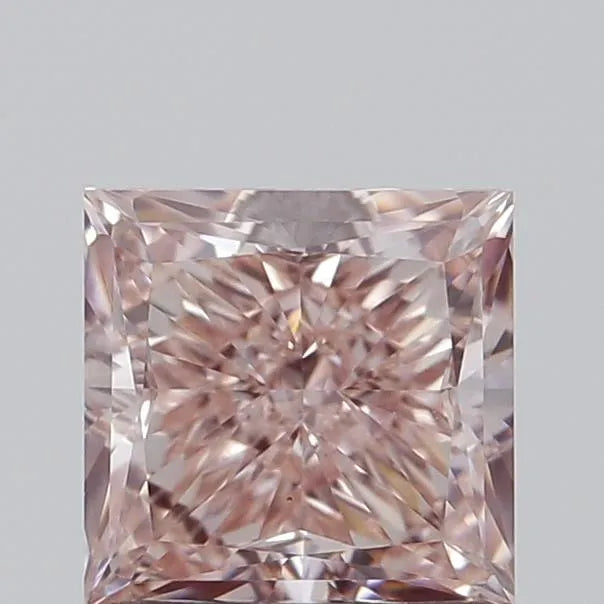 1.15ct Princess Lab Grown Diamond (Colour Fancy Intense Brownish Pink, Clarity VS1, IGI Certified)