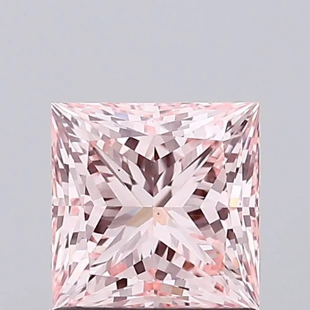 1.15ct Princess Lab Grown Diamond (Colour Fancy Intense Pink, Clarity VS2, IGI Certified)