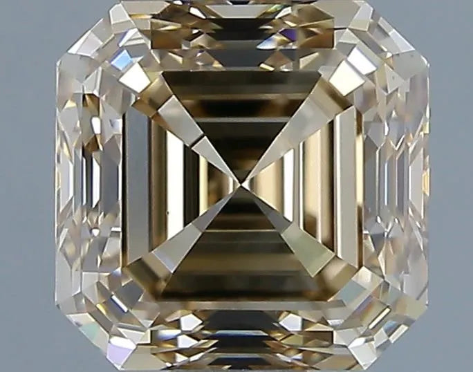 1.15ct Square emerald Natural Diamond (Colour Fancy Light Yellowish Brown, Clarity VS1, GIA Certified)