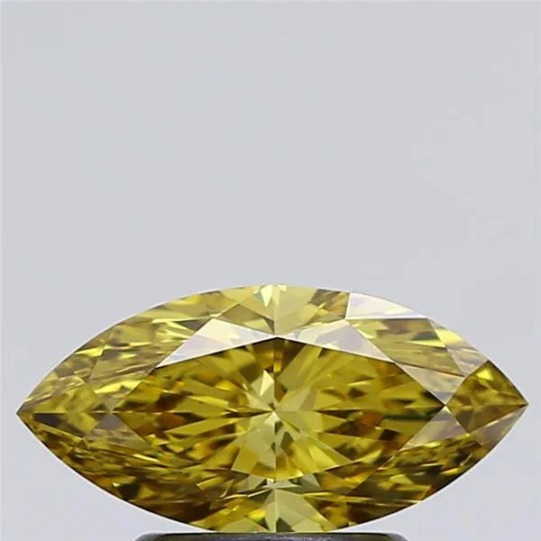 1.16ct Marquise Lab Grown Diamond (Colour Fancy Intense Brownish Yellow, Clarity VVS2, Cut GD, IGI Certified)