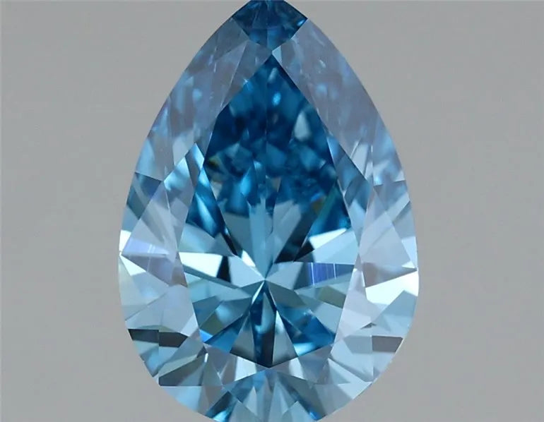 1.16ct Pear Lab Grown Diamond (Colour Fancy Vivid Blue, Clarity VS1, IGI Certified)