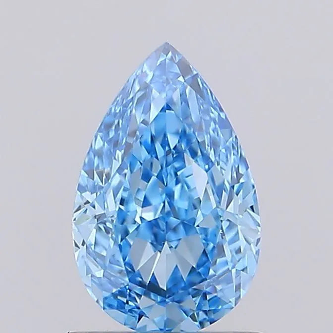 1.16ct Pear Lab Grown Diamond (Colour Fancy Vivid Blue, Clarity VVS2, IGI Certified)