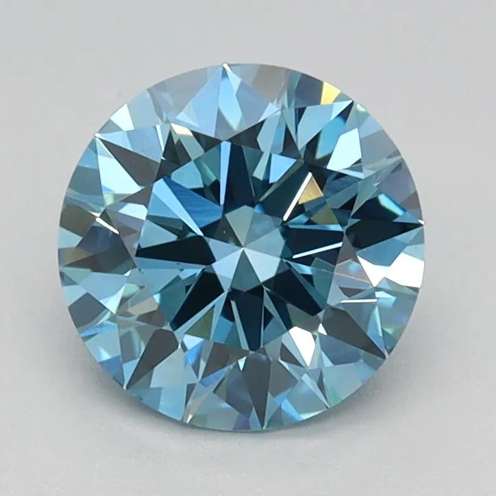 1.16ct Round Lab Grown Diamond (Colour Fancy Vivid Blue, Clarity VS1, Cut ID, IGI Certified)