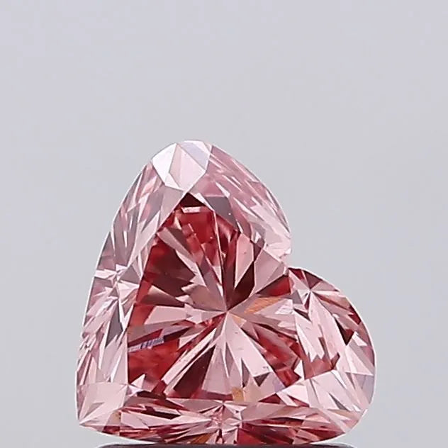 1.17ct Heart Lab Grown Diamond (Colour Fancy Vivid Pink, Clarity VS2, IGI Certified)