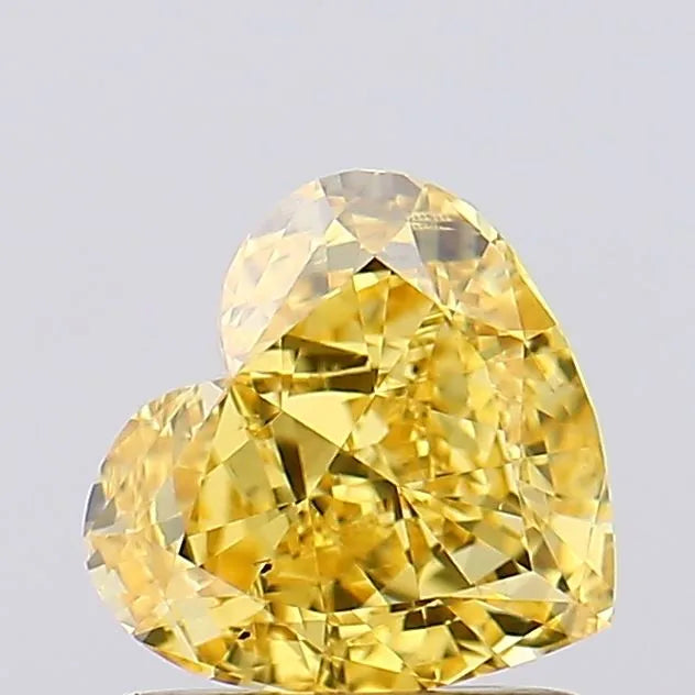 1.17ct Heart Lab Grown Diamond (Colour Fancy Vivid Yellow, Clarity VS2, IGI Certified)