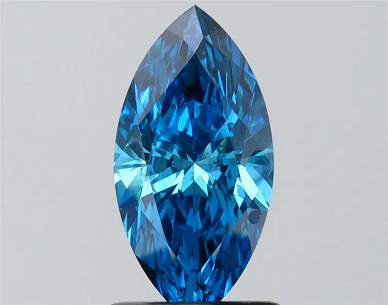 1.17ct Marquise Lab Grown Diamond (Colour Fancy Vivid Blue, Clarity VS2, IGI Certified)