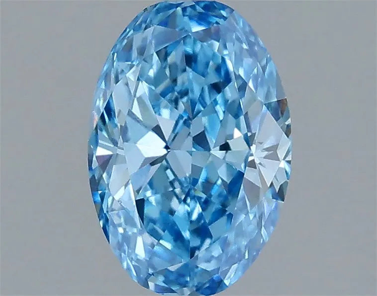 1.17ct Oval Lab Grown Diamond (Colour Fancy Vivid Blue, Clarity VS1, IGI Certified)