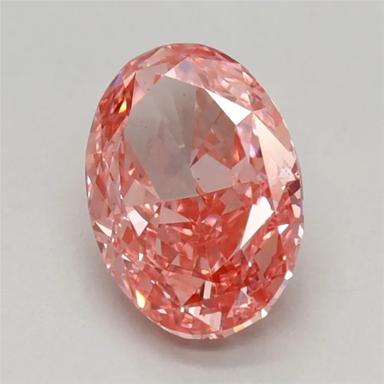 1.17ct Oval Lab Grown Diamond (Colour Fancy Vivid Pink, Clarity VS1, IGI Certified)