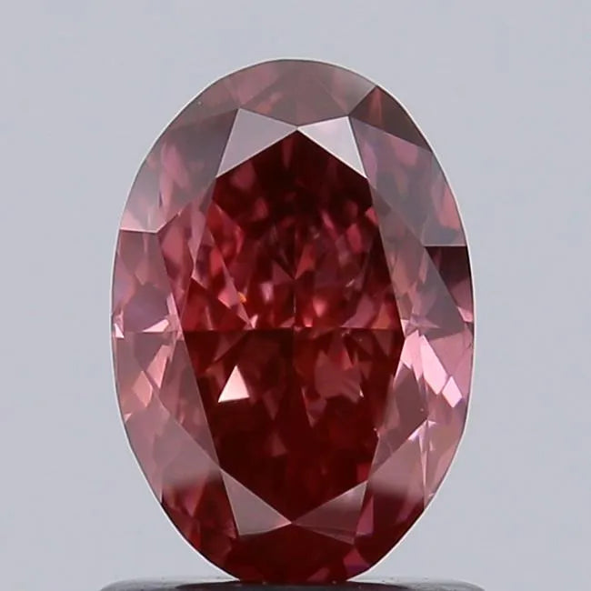 1.18ct Oval Lab Grown Diamond (Colour Fancy Deep Pink, Clarity VS2, IGI Certified)