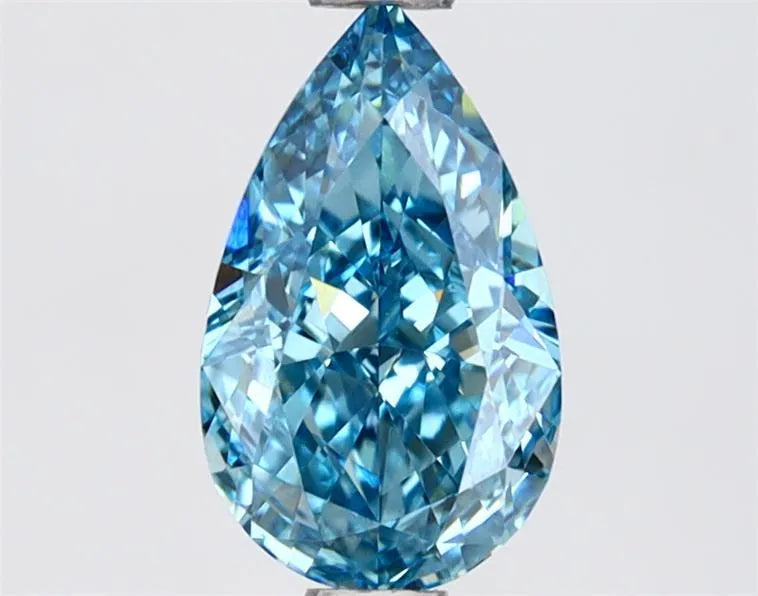 1.18ct Pear Lab Grown Diamond (Colour Fancy Vivid Blue, Clarity VVS2, IGI Certified)
