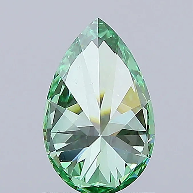 1.18ct Pear Lab Grown Diamond (Colour Fancy Vivid Green, Clarity VS2, IGI Certified)