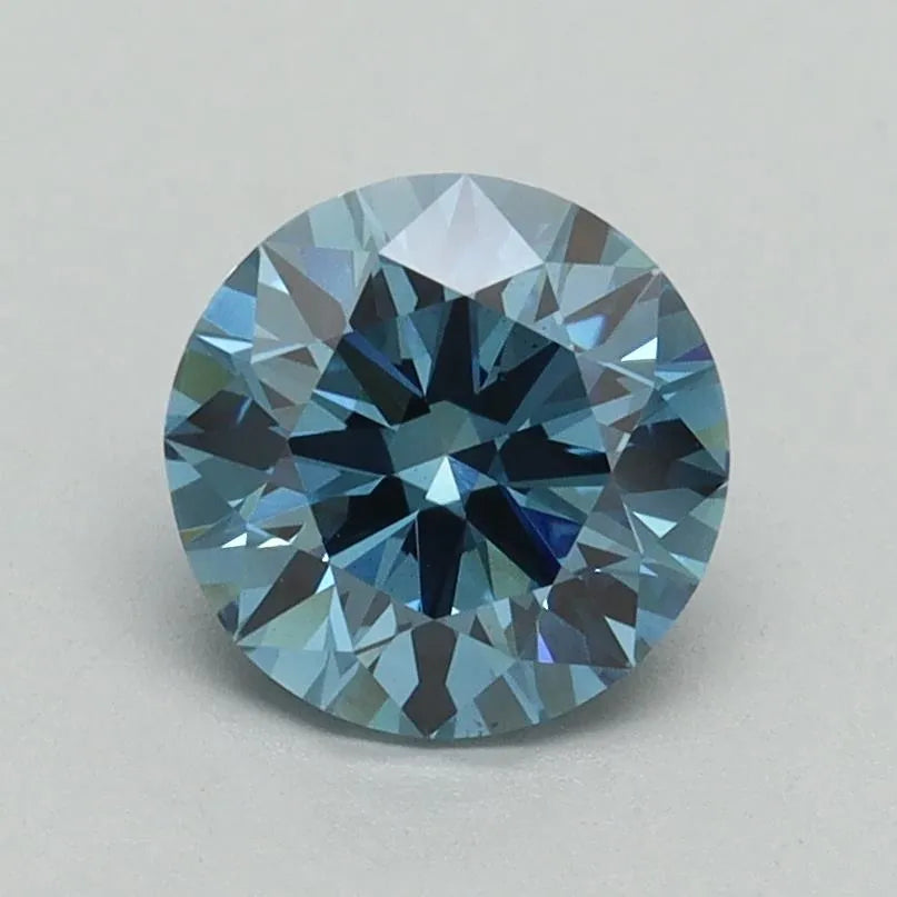 1.18ct Round Lab Grown Diamond (Colour Fancy Vivid Blue, Clarity VS1, Cut ID, IGI Certified)