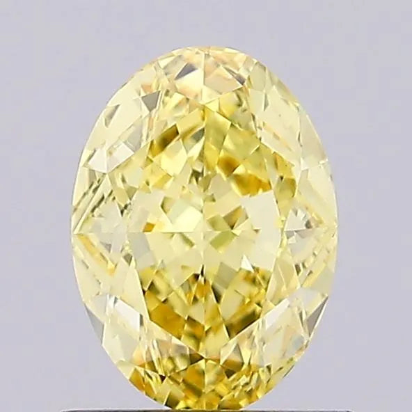 1.19ct Oval Lab Grown Diamond (Colour Fancy Vivid Yellow, Clarity VVS2, IGI Certified)