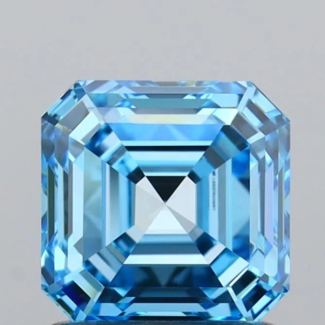 1.20ct Asscher Lab Grown Diamond (Colour Fancy Vivid Blue, Clarity VVS2, IGI Certified)