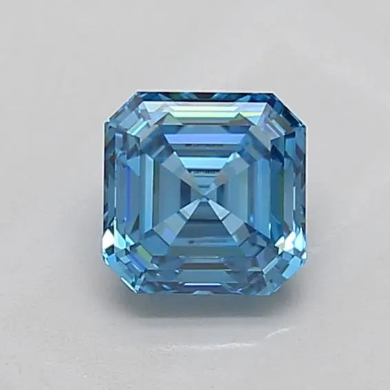 1.20ct Asscher Lab Grown Diamond (Colour Fancy Vivid Blue, Clarity VVS2, IGI Certified)