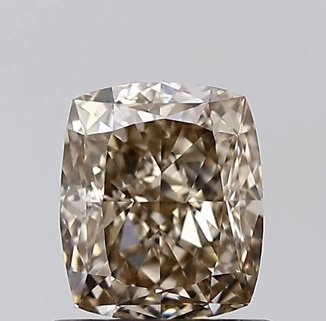 1.20ct Cushion brilliant Natural Diamond (Colour Fancy Yellowish Brown, Clarity VS2, GIA Certified)