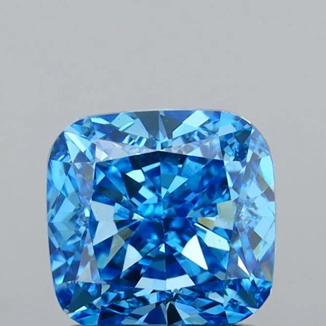1.20ct Cushion modified Lab Grown Diamond (Colour Fancy Vivid Blue, Clarity VS1, IGI Certified)