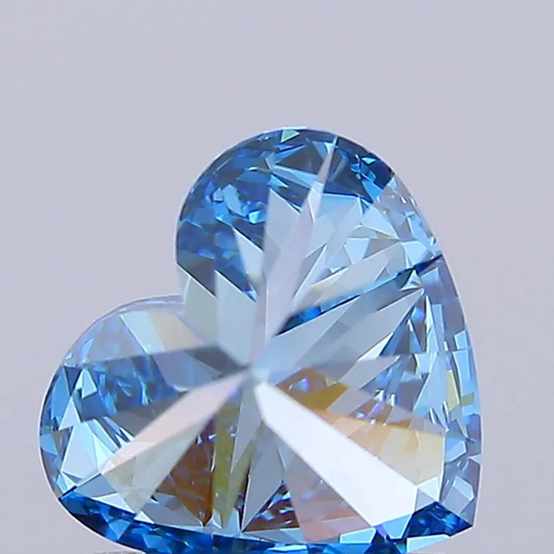 1.20ct Heart Lab Grown Diamond (Colour Fancy Vivid Blue, Clarity VS1, IGI Certified)