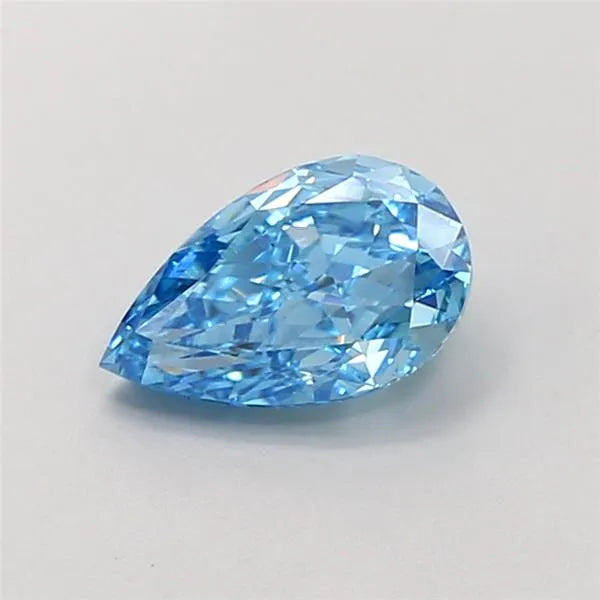 1.20ct Pear Lab Grown Diamond (Colour Fancy Vivid Blue, Clarity VS2, IGI Certified)