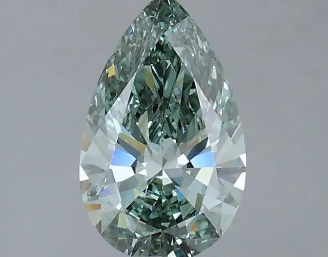 1.20ct Pear Lab Grown Diamond (Colour Fancy Vivid Green, Clarity VVS2, IGI Certified)