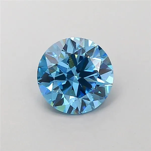 1.20ct Round Lab Grown Diamond (Colour Fancy Vivid Blue, Clarity VS1, Cut ID, IGI Certified)