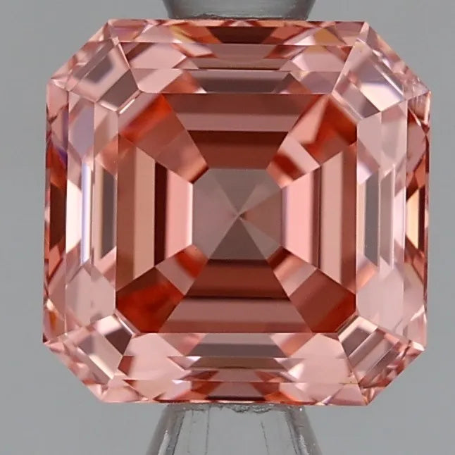 1.21ct Asscher Lab Grown Diamond (Colour Fancy Intense Pink, Clarity VS2, Cut EX, IGI Certified)