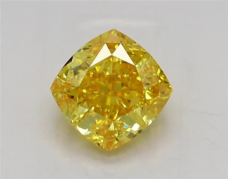 1.21ct Cushion modified Lab Grown Diamond (Colour Fancy Vivid Yellow, Clarity IF, IGI Certified)