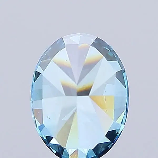 1.21ct Oval Lab Grown Diamond (Colour Fancy Vivid Blue, Clarity SI1, IGI Certified)