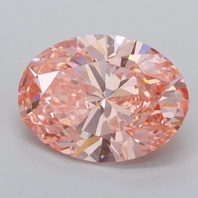 1.21ct Oval Lab Grown Diamond (Colour Fancy Vivid Pink, Clarity VS2, IGI Certified)