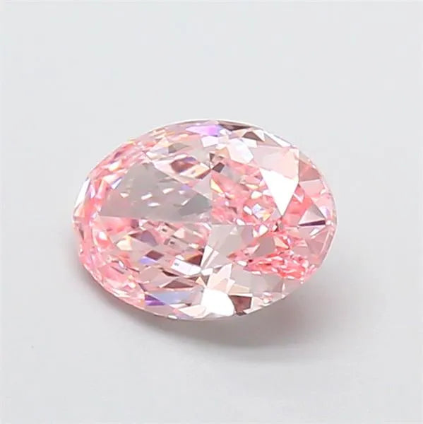 1.21ct Oval Lab Grown Diamond (Colour Fancy Vivid Pink, Clarity VVS2, IGI Certified)