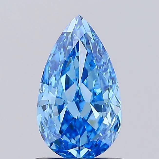 1.21ct Pear Lab Grown Diamond (Colour Fancy Vivid Blue, Clarity VVS2, IGI Certified)