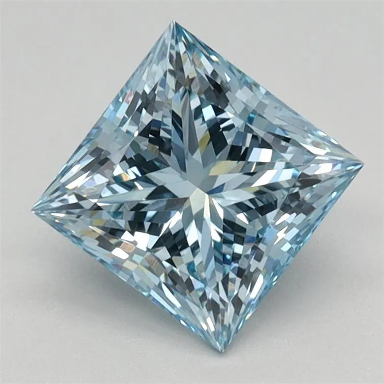 1.21ct Princess Lab Grown Diamond (Colour Fancy Intense Blue, Clarity VS1, IGI Certified)
