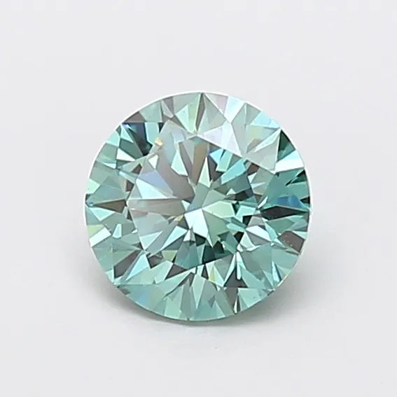 1.21ct Round Lab Grown Diamond (Colour Fancy Vivid Green, Clarity VS1, Cut EX, IGI Certified)