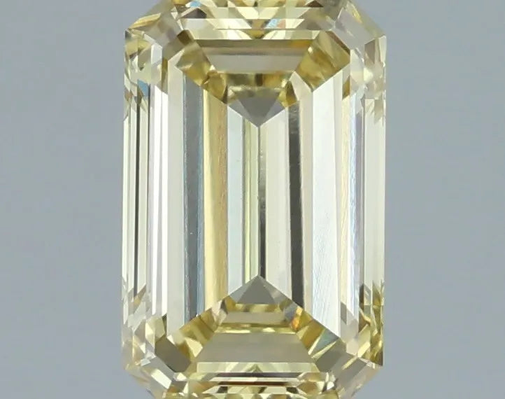 1.22ct Emerald Lab Grown Diamond (Colour Fancy Light Yellow, Clarity VVS2, IGI Certified)