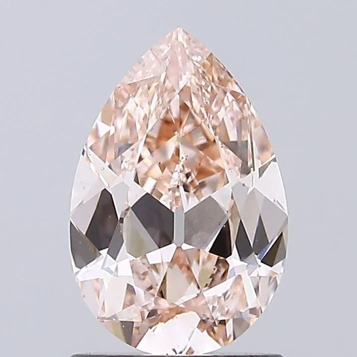 1.22ct Pear Lab Grown Diamond (Colour Fancy Light Brown Pink, Clarity VS1, IGI Certified)