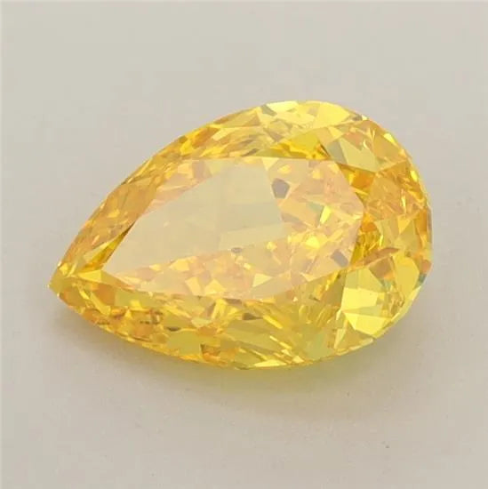 1.22ct Pear Lab Grown Diamond (Colour Fancy Vivid Yellow, Clarity VS1, IGI Certified)