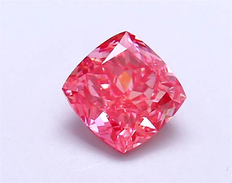 1.23ct Cushion modified Lab Grown Diamond (Colour Fancy Vivid Pink, Clarity VVS1, IGI Certified)