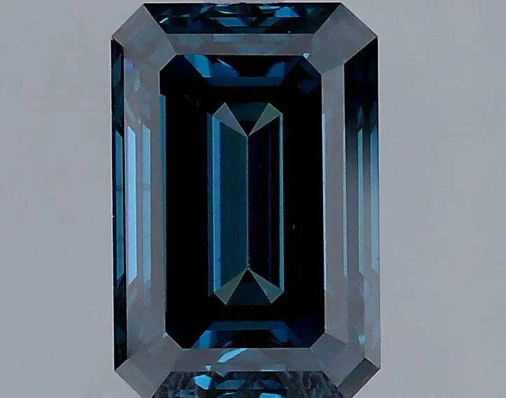 1.23ct Emerald Lab Grown Diamond (Colour Fancy Deep Greenish Blue, Clarity VS1, Cut VG, IGI Certified)