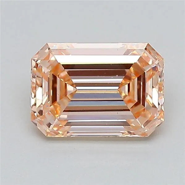 1.23ct Emerald Lab Grown Diamond (Colour Fancy Light Orangey Brown, Clarity VS1, IGI Certified)