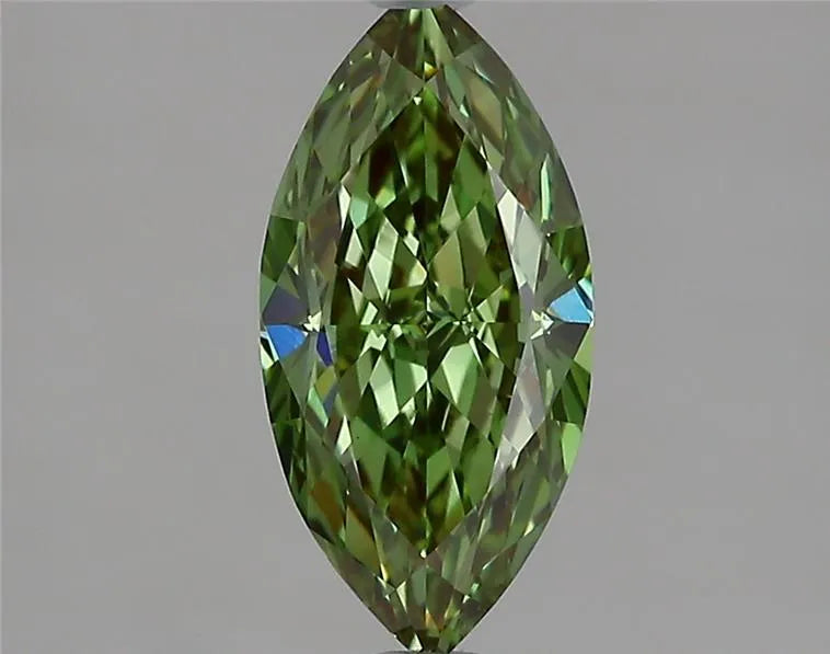 1.23ct Marquise Lab Grown Diamond (Colour Fancy Vivid Green, Clarity VVS2, IGI Certified)