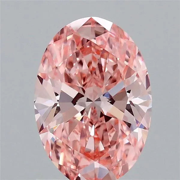 1.23ct Oval Lab Grown Diamond (Colour Fancy Vivid Pink, Clarity VVS2, IGI Certified)