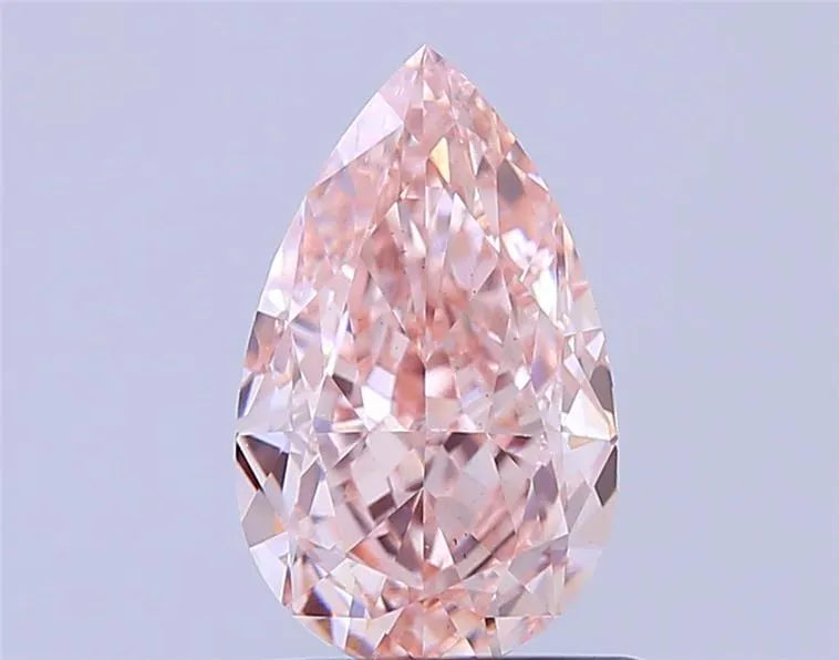 1.23ct Pear Lab Grown Diamond (Colour Fancy Intense Pink, Clarity VS2, IGI Certified)