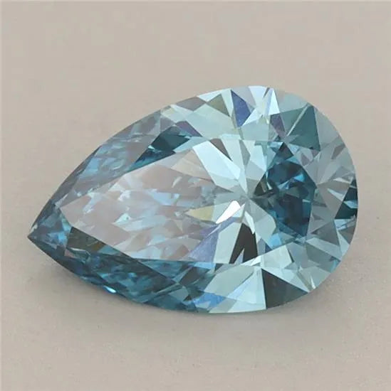 1.23ct Pear Lab Grown Diamond (Colour Fancy Vivid Blue, Clarity VS1, IGI Certified)